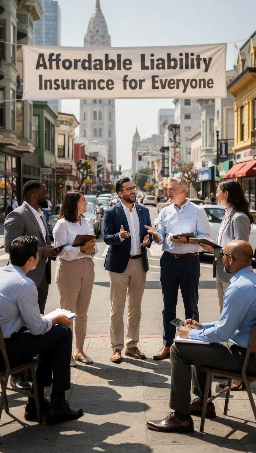 Polityka odpowiedzialności cywilnej przedstawiająca różne opcje ubezpieczenia online.