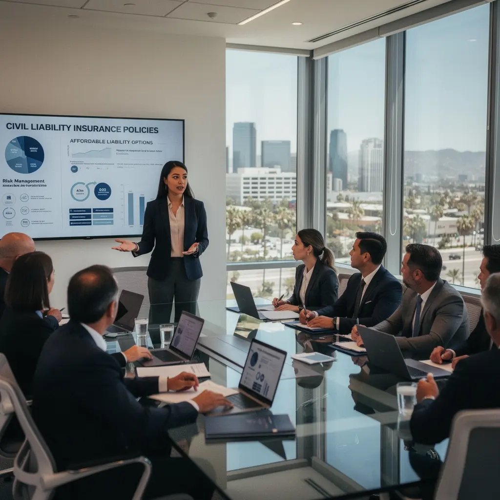 Kobieta przeglądająca opcje ubezpieczenia odpowiedzialności cywilnej na smartfonie, podkreślająca dostępność i łatwość procesu.